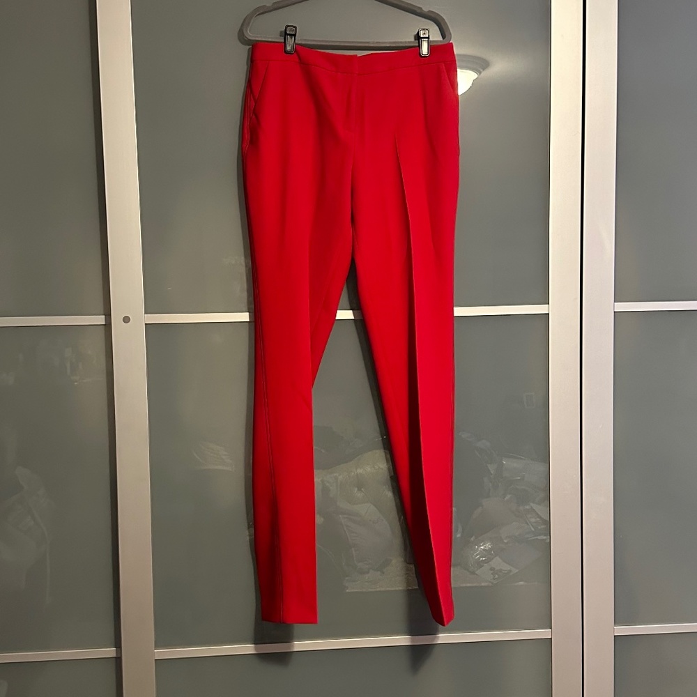 Long Tall Sally Red Dress/Business Pants w/ Black Stitching Size 10